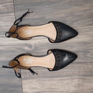 Franco Sarto Black Hawley Perforated Flat
